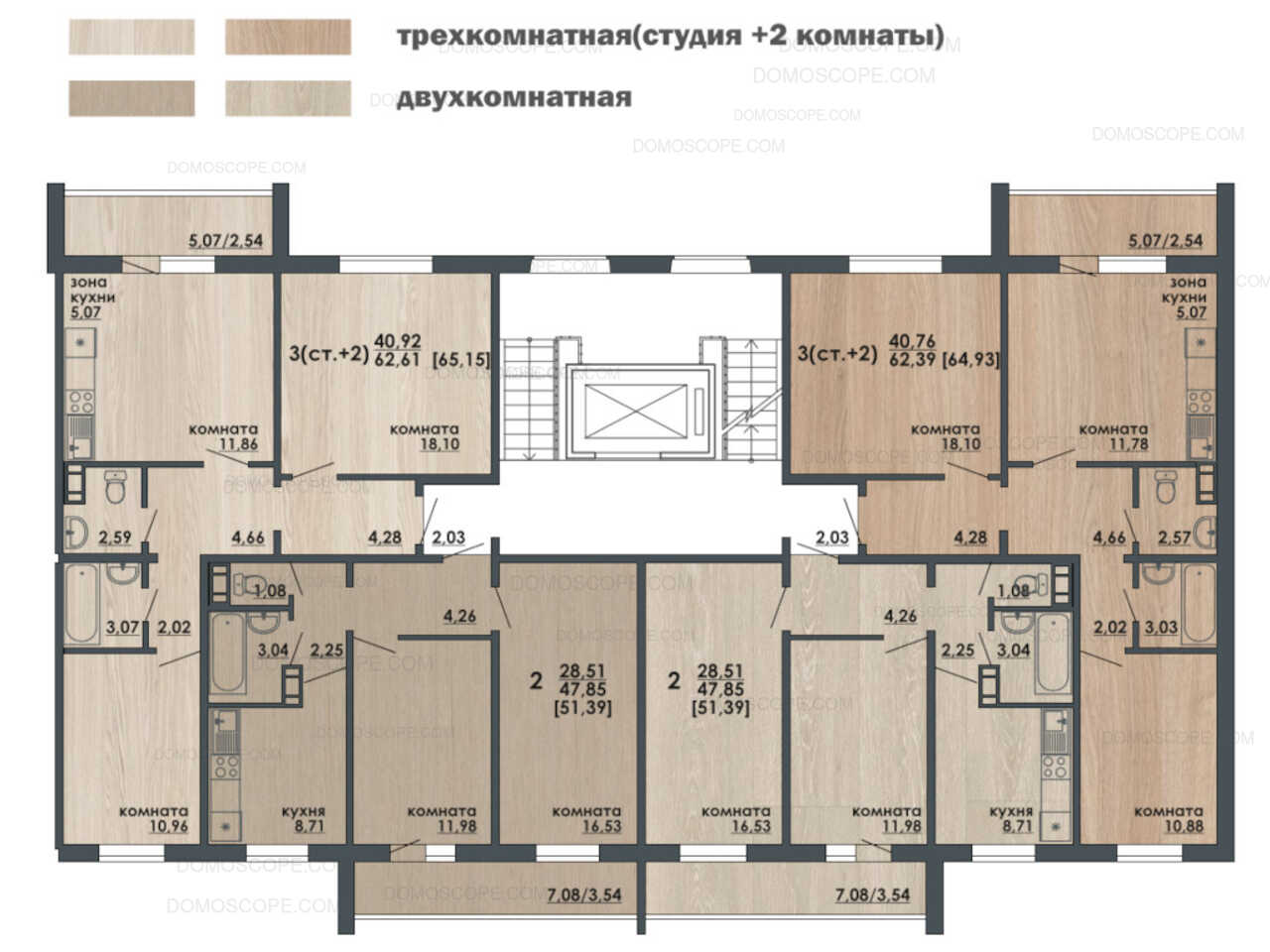 Продам 2-к Квартиру 51.4м2 ЖК 48 Мкр | Домоскоп